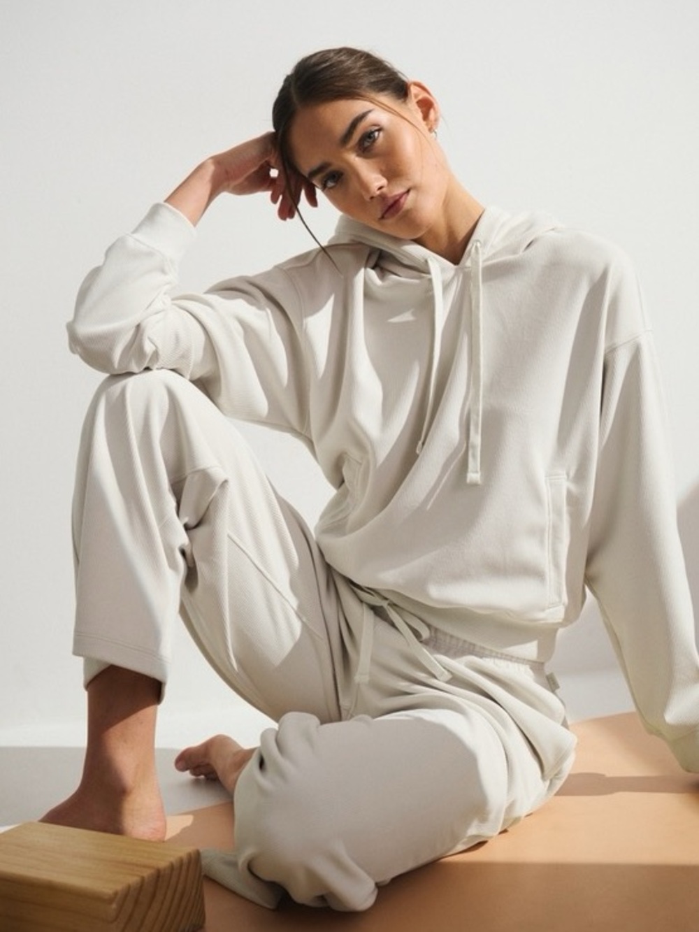 ribbed wide-leg lounge set